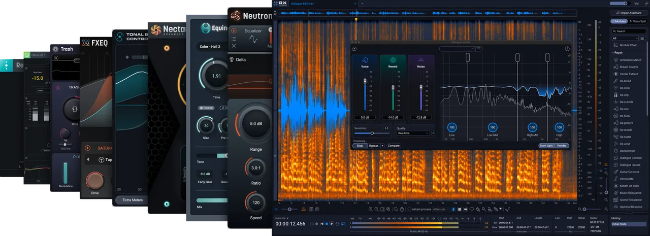 iZotope Post Production Suite 9 (Rx 12 Adv, TBC 3, & more)